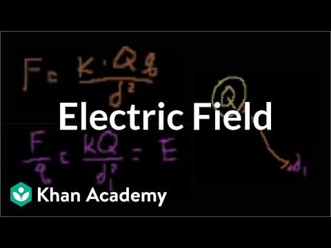 Electric field | Electric charge, electric force, and voltage | Physics | Khan Academy thumbnail