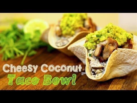 Cheesy Coconut Rice Chicken Taco Bowl with Ginger Guac - KoKo's From Cheeseland thumbnail