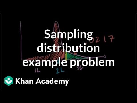 Sampling distribution example problem | Probability and Statistics | Khan Academy thumbnail