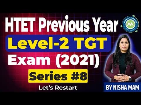 Htet Previous Year paaper Solution CDP 2021 Tgt  Level-2 Exam By Nisha Sharma thumbnail