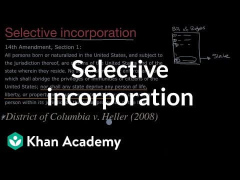 Selective incorporation | Civil liberties and civil rights | US government and civics | Khan Academy thumbnail