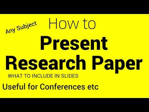 How to Effectively Present a Research Paper at a Conference thumbnail