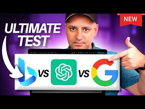 ChatGPT vs Google Bard vs Bing Ai - The Ultimate Comparison Test thumbnail