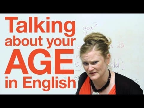 Speaking English - Talking about your age thumbnail