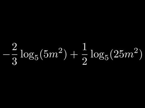 Learn How to Condense Two Logarithms Into a Single Logarithm with a Coefficient of 1 thumbnail