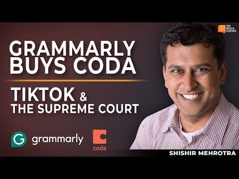 Databricks' Record Raise, TikTok & the Supreme Court, and all about the Grammarly-Coda Deal | E2063 thumbnail