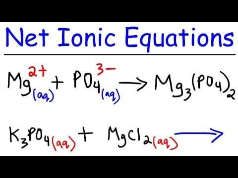 Precipitation Reactions & Net Ionic Equations - Chemistry thumbnail