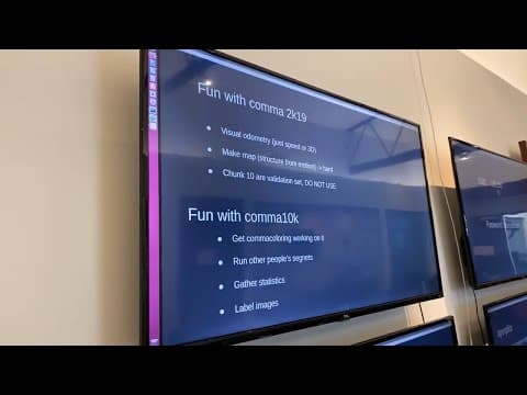 comma ai | George Hotz | comma.ai Hackathon! | https://github.com/commaai/comma10k thumbnail