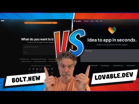 🚀 Comparing Bolt.new vs Lovable.dev for Rapid Prototyping and Deployment ⚡️ thumbnail