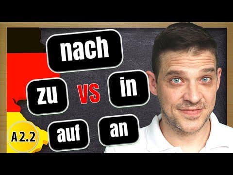 German Prepositions | Prepositions of direction | nach, zu, in, auf, an | Richtungspräpositionen thumbnail
