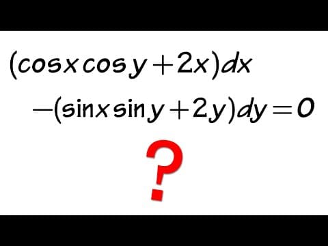 Exact Differential Equation, (2.4#11) thumbnail