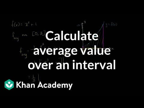 Calculating average value of function over interval | AP Calculus AB | Khan Academy thumbnail