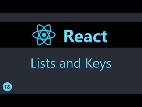 ReactJS Tutorial - 18 - Lists and Keys thumbnail