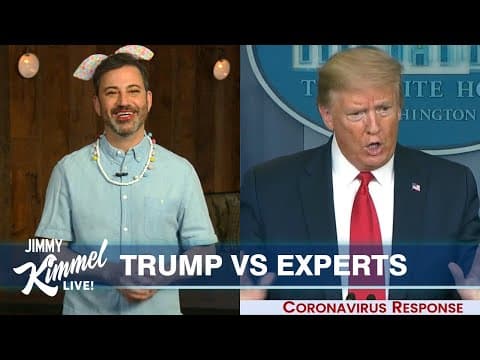 Jimmy Kimmel’s Quarantine Monologue – Jimmy's Daughter Does His Makeup & Trump Contradicts Experts thumbnail