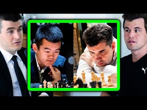 Ding vs Nepo: Who wins 2023 World Chess Championship? | Magnus Carlsen and Lex Fridman thumbnail