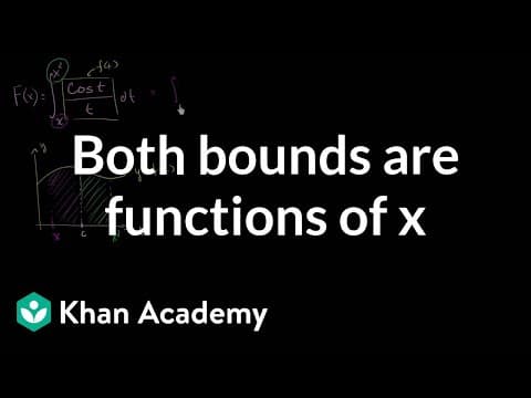 Finding derivative with fundamental theorem of calculus: x is on both bounds | Khan Academy thumbnail