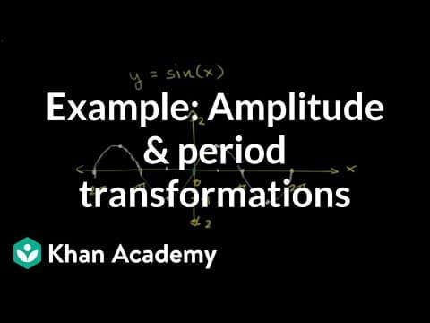 Example: Amplitude and period transformations | Trigonometry | Khan Academy thumbnail