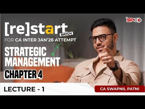 Restart Batch for CA Intermediate SM | Lecture 1 | CA Swapnil Patni | SPC thumbnail