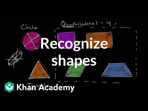Recognizing shapes | Geometry | Early Math | Khan Academy thumbnail