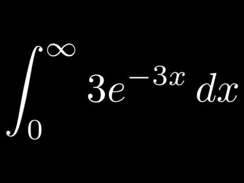 How to Evaluate the Improper Integral of 3e^(-3x) thumbnail