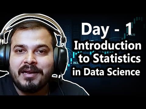 Live Day 1- Introduction To statistics In Data Science thumbnail