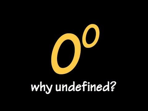 Why is 0^0 undefined? thumbnail