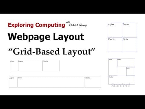 Stanford CS105: Introduction to Computers | 2021 | Lecture 11.2 Webpage Layout: Grid-Based Layout thumbnail