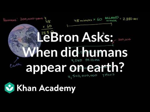 LeBron asks about comparing Earth's history to a basketball game thumbnail