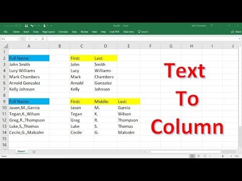 How to Use Text to Columns in Excel to Split Data thumbnail