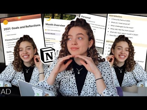 How I'm Setting my 2021 New Years' Resolutions Using Notion (+ free templates!) thumbnail