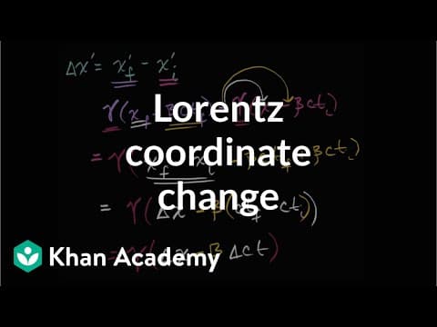 Lorentz transformation for change in coordinates | Physics | Khan Academy thumbnail