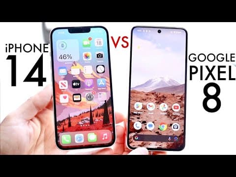 Google Pixel 8 Vs iPhone 14! (Comparison) (Review) thumbnail
