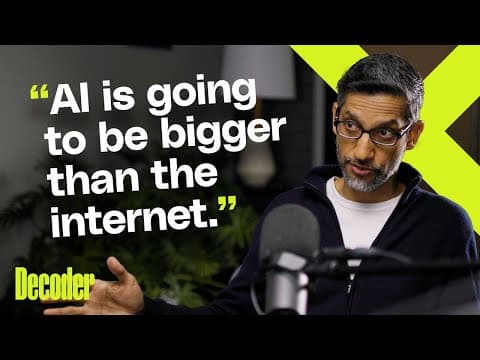 Google CEO Sundar Pichai on the future of search, AI agents, and selling Chrome thumbnail