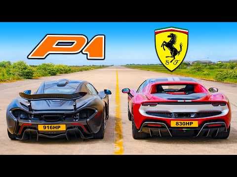 McLaren P1 v Ferrari 296: DRAG RACE thumbnail