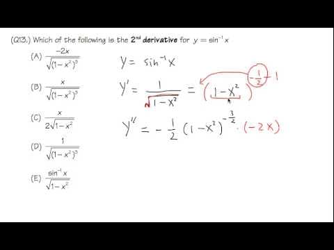 How to Find the Second Derivative of Inverse Sine thumbnail