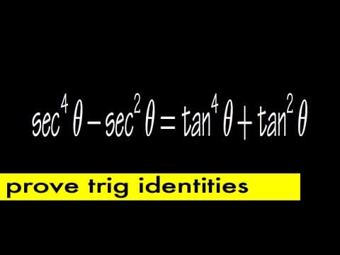 How to Prove a Trigonometric Identity Step-by-Step thumbnail