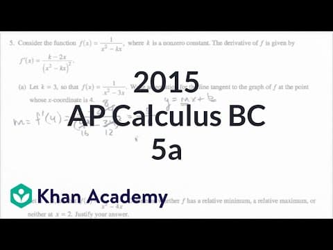2015 AP Calculus BC 5a | AP Calculus BC solved exams | AP Calculus BC | Khan Academy thumbnail