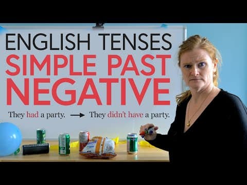 Simple Past Negative (English Tenses for Beginners) thumbnail