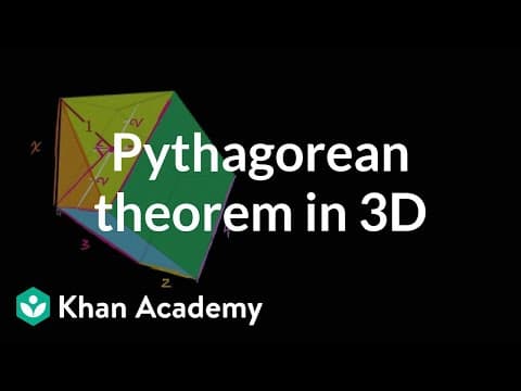 Pythagorean theorem in 3D | Geometry | 8th grade | Khan Academy thumbnail