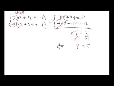 How to Solve a System of Equations Using Elimination thumbnail