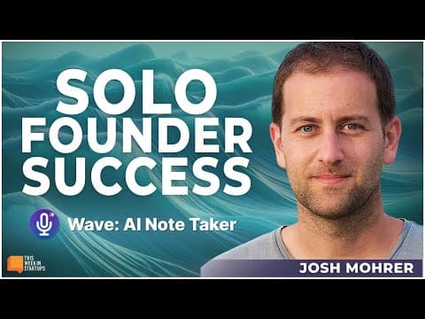 Uber's leadership lessons, AI's disruption, and the power of solo founders with Josh Mohrer | E1911 thumbnail