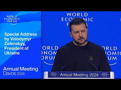 Special Address by Volodymyr Zelenskyy, President of Ukraine | Davos 2024 | World Economic Forum thumbnail