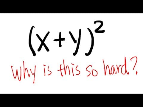 expanding (x+y)^2   (from no algebra to abstract algebra) thumbnail