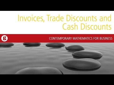 What Are Invoices, Trade Discounts, and Cash Discounts? thumbnail