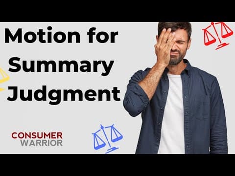 How to Respond to a Motion for Summary Judgment in Debt Cases thumbnail