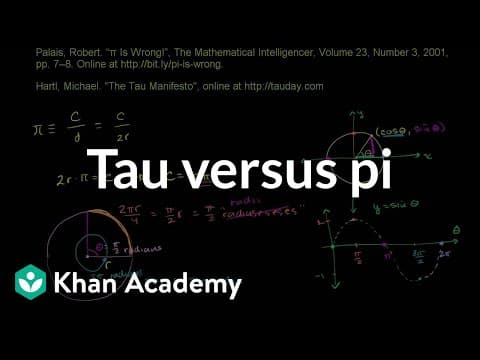 Tau versus pi | Graphs of trig functions | Trigonometry | Khan Academy thumbnail