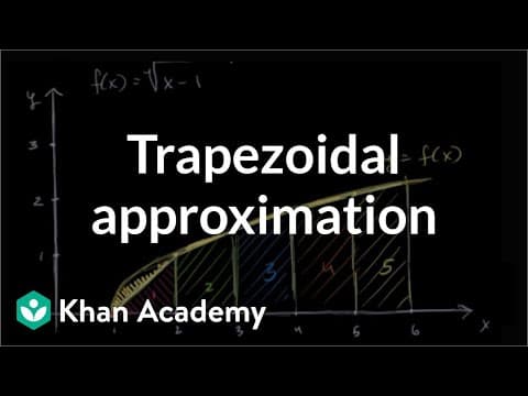 Trapezoidal sums | Accumulation and Riemann sums | AP Calculus AB | Khan Academy thumbnail