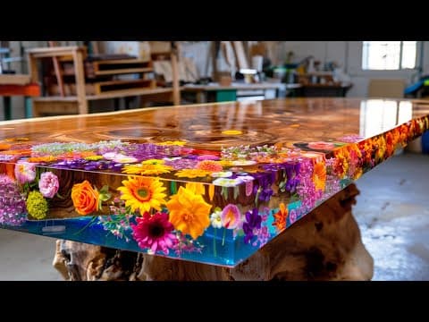 How to Craft Resin Tables with Real Flowers thumbnail