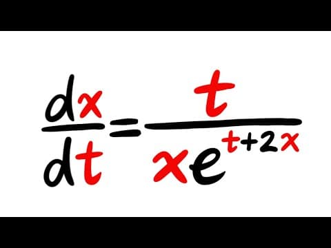 How to Solve a Separable Differential Equation Step-by-Step thumbnail