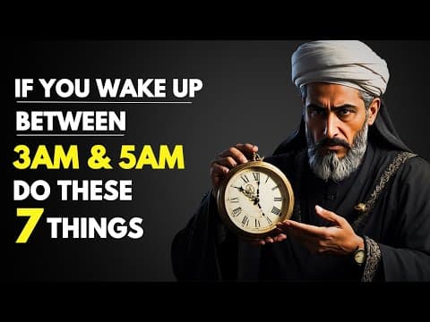 If You WAKE UP Between 3AM & 5AM...Do These 7 Islamic THINGS | ISLAM thumbnail